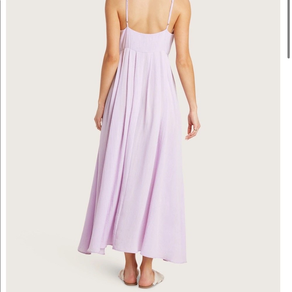 NWOT WILLOW Rochelle Dress Tie Front Maxi Dress in Lilac Purple Size M - Picture 5 of 11